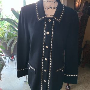 Black St. John’s pant suit